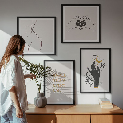 Keretezett poliptichon Minimalista bohém illusztrációk