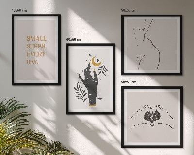 Keretezett poliptichon Minimalista bohém illusztrációk