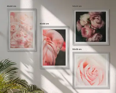 Dekorációs kép készlet nappaliba pasztell rózsaszín flamingók mintával