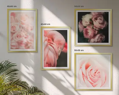 Dekorációs kép készlet nappaliba pasztell rózsaszín flamingók mintával