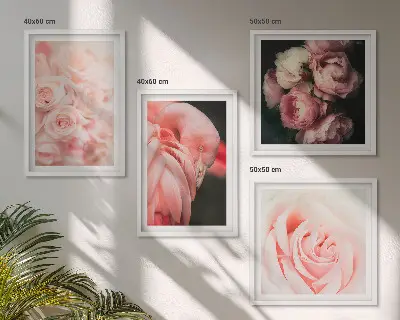 Dekorációs kép készlet nappaliba pasztell rózsaszín flamingók mintával