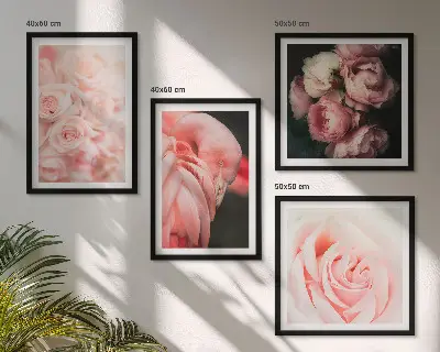 Dekorációs kép készlet nappaliba pasztell rózsaszín flamingók mintával