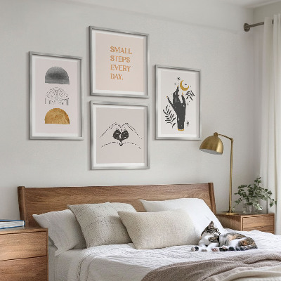 Dekorációs kép készlet nappaliba Minimalista bohém illusztrációk
