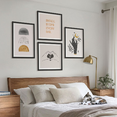 Dekorációs kép készlet nappaliba Minimalista bohém illusztrációk