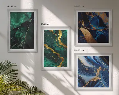 Dekorációs képkészlet nappaliba elegáns minták a köveken motívummal
