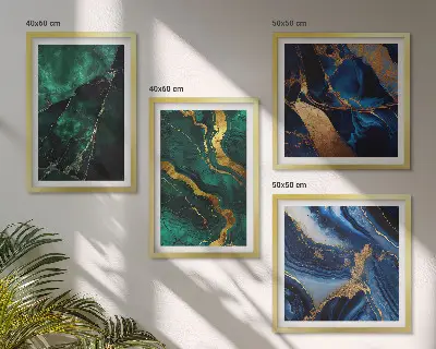 Dekorációs képkészlet nappaliba elegáns minták a köveken motívummal