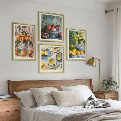 Matisse stílusos alakjai dekorációs képszett nappaliba