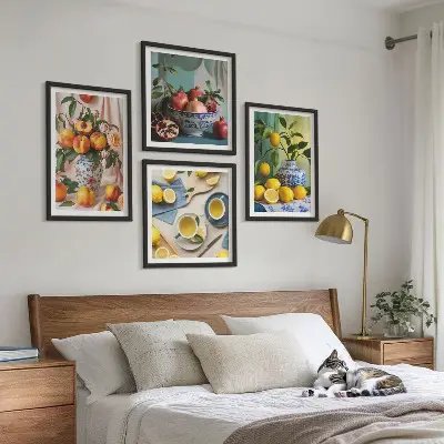 Matisse stílusos alakjai dekorációs képszett nappaliba