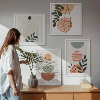 Dekorációs kép készlet nappaliba Modern növényi motívumok