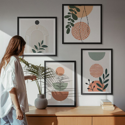 Dekorációs kép készlet nappaliba Modern növényi motívumok
