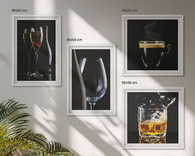 Dekorációs kép készlet nappaliba Whisky, bor, pezsgő, kávé, alkohol