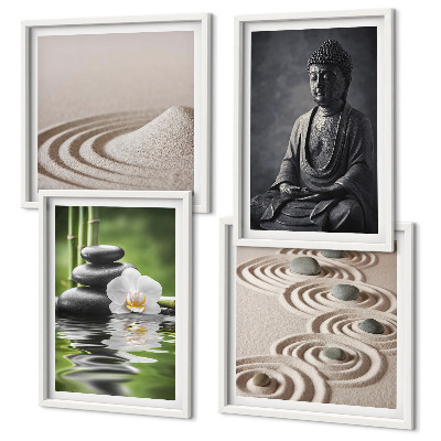 Keretezett poliptichon Pihenő Buddha a tengerparton