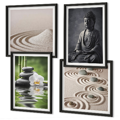 Keretezett poliptichon Pihenő Buddha a tengerparton