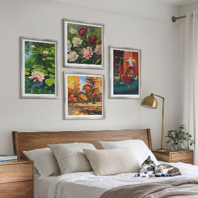 Dekorációs kép készlet nappaliba Őszi színek Lily Pond
