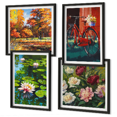 Dekorációs kép készlet nappaliba Őszi színek Lily Pond