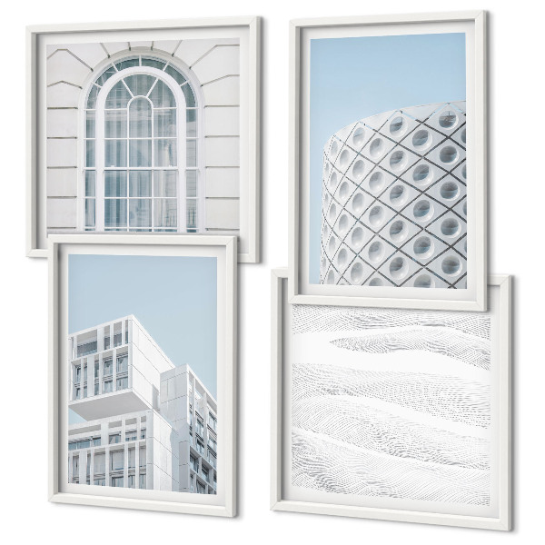 Dekorációs kép készlet nappaliba Modern építészeti geometria