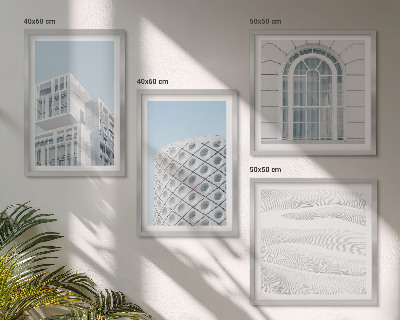 Dekorációs kép készlet nappaliba Modern építészeti geometria