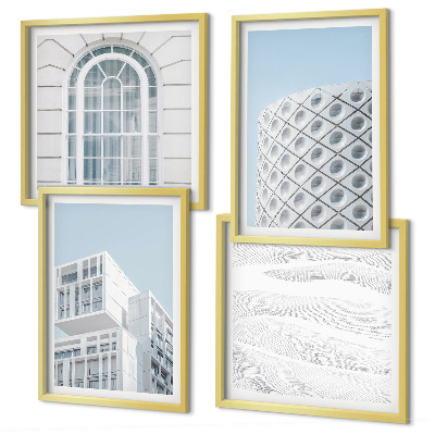 Dekorációs kép készlet nappaliba Modern építészeti geometria
