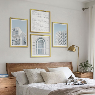 Dekorációs kép készlet nappaliba Modern építészeti geometria