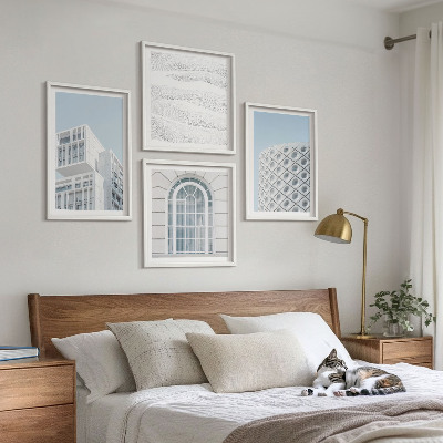 Dekorációs kép készlet nappaliba Modern építészeti geometria