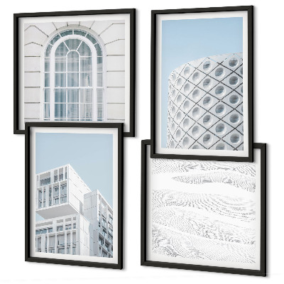 Dekorációs kép készlet nappaliba Modern építészeti geometria
