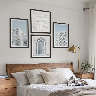 Dekorációs kép készlet nappaliba Modern építészeti geometria