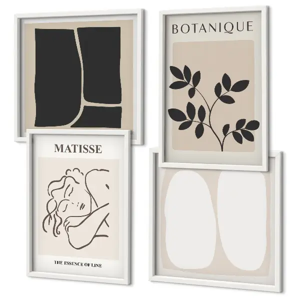 Matisse stílusú növényfestmény szett dekorációs kép a nappaliba