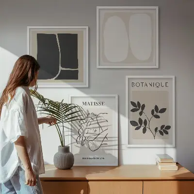 Matisse stílusú növényfestmény szett dekorációs kép a nappaliba