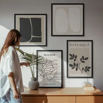 Matisse stílusú növényfestmény szett dekorációs kép a nappaliba