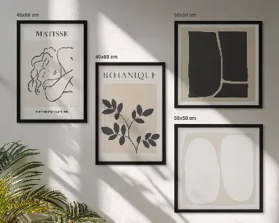 Matisse stílusú növényfestmény szett dekorációs kép a nappaliba