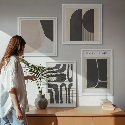 Absztrakt minimalista poszterkészlet dekorációs kép nappaliba