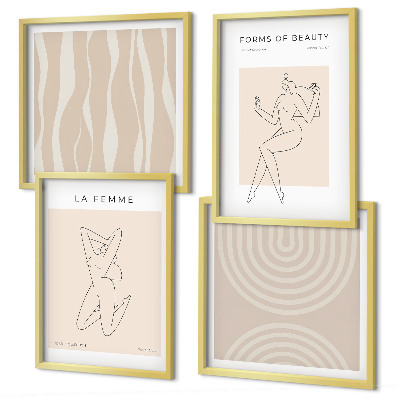 Keretezett poliptichon Minimalista formák gyűjteménye