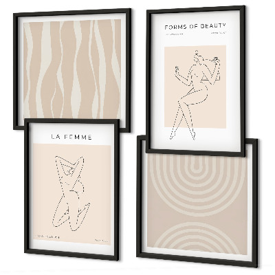 Keretezett poliptichon Minimalista formák gyűjteménye