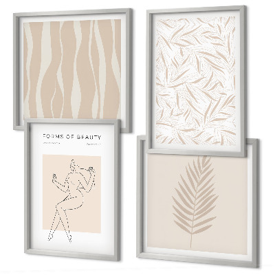 Dekorációs kép készlet nappaliba Minimalista növényi motívumok