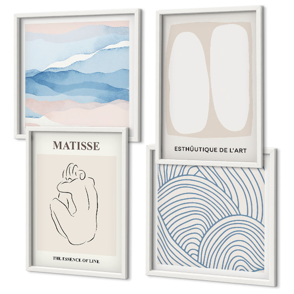 Dekorációs kép készlet nappaliba Matisse absztrakt formái