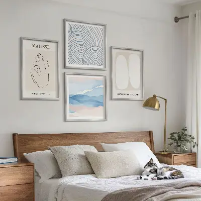 Dekorációs kép szett nappaliba Matisse absztrakt formái mintával