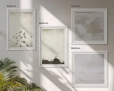 Dekorációs képkészlet minimalista repülő madarak mintával nappaliba