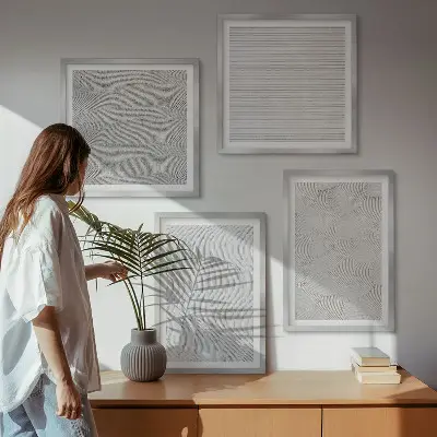 Homok minták geometrikus szerkezetek keretezett poliptichon