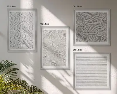 Homok minták geometrikus szerkezetek keretezett poliptichon