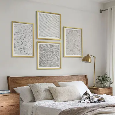 Homok minták geometrikus szerkezetek keretezett poliptichon