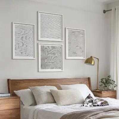 Homok minták geometrikus szerkezetek keretezett poliptichon