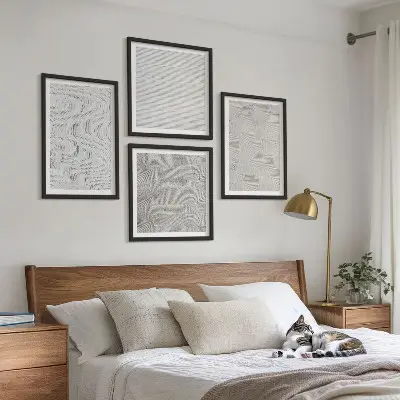 Homok minták geometrikus szerkezetek keretezett poliptichon