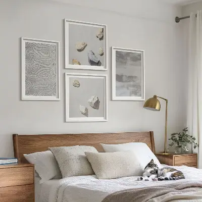 Modern minimalista textúrák dekorációs kép készlet nappaliba