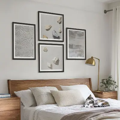 Modern minimalista textúrák dekorációs kép készlet nappaliba