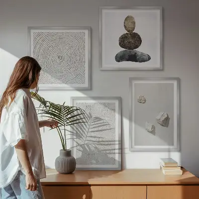 Modern homokkő hatású falikép készlet nappaliba modern festmény stílusban