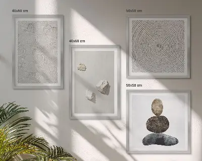 Modern homokkő hatású falikép készlet nappaliba modern festmény stílusban