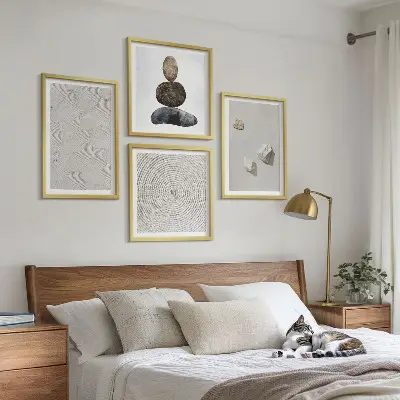 Modern homokkő hatású falikép készlet nappaliba modern festmény stílusban