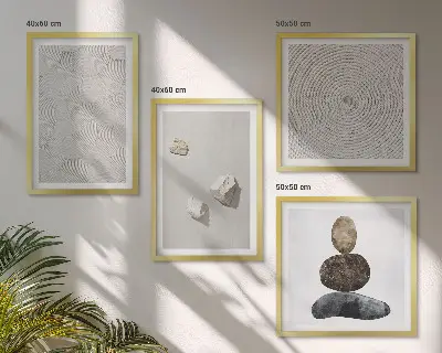 Modern homokkő hatású falikép készlet nappaliba modern festmény stílusban