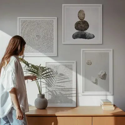 Modern homokkő hatású falikép készlet nappaliba modern festmény stílusban