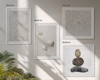 Modern homokkő hatású falikép készlet nappaliba modern festmény stílusban